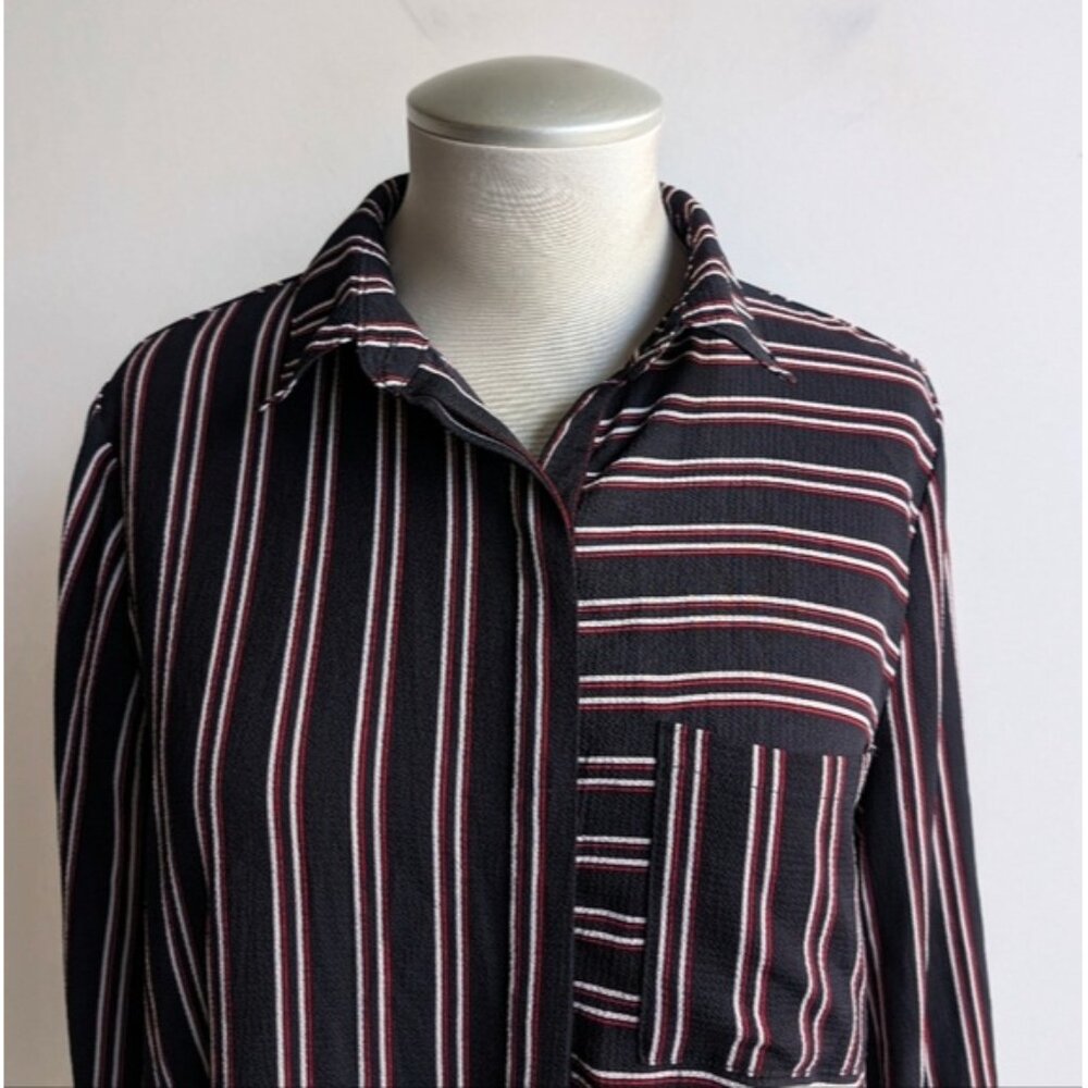 Atmosphere Striped Button Down Shirt - image 2